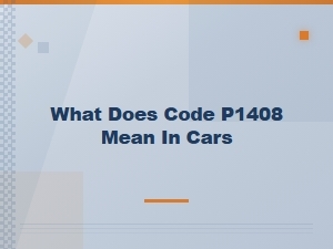 What Does Code P1408 Mean in Cars